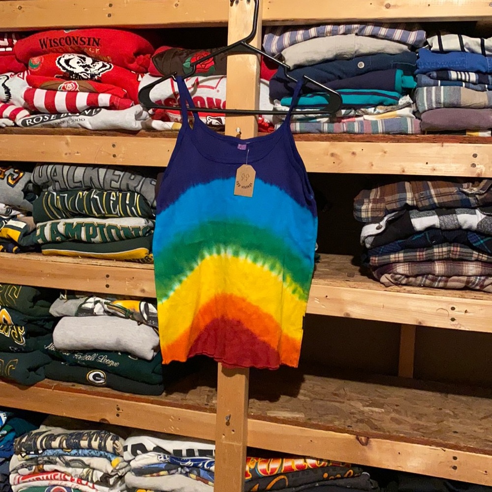 Tie Dye Lettuce Trim Tank